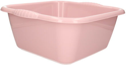 teiltje/afwasbak - vierkant - kunststof - 15 liter - 41 x 39 x 16 cm - Oud roze