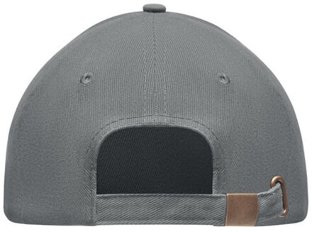 Tekapo zwaar geborsteld katoenen baseballpet - maat One size Grijs