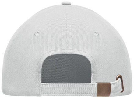 Tekapo zwaar geborsteld katoenen baseballpet Wit - One size