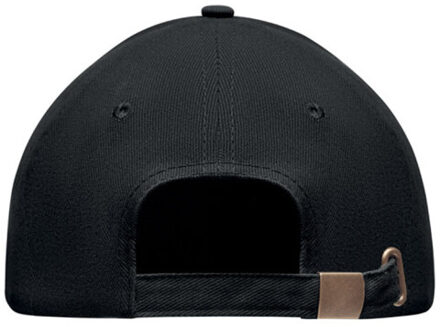 Tekapo zwaar geborsteld katoenen baseballpet Zwart - One size