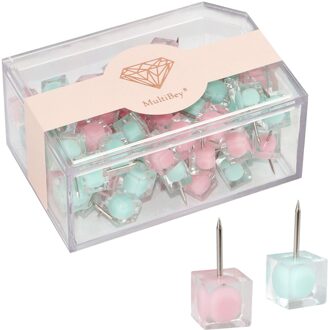 Tekening Leuke Push Pins Duim Voor Kurk Boord Of Travel World Map Kleurrijke Roze Duim Kopspijkers Kantoor Decoratieve Push pins roze groen kleur