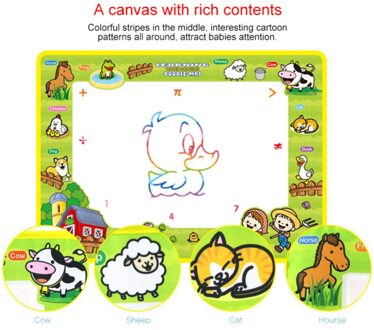Tekening Speelgoed Happy Farm Magic Water Drawing Mat Board Schilderen En Schrijven Doodle Met Magic Pen Niet Giftig board Voor Kinderen