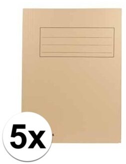 Tekeningen opbergmappen beige 5 stuks - Opbergmap