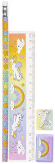 Tekenset eenhoorn/unicorn 4-delig voor kinderen Multi