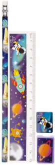 Tekenset ruimte 4-delig voor kinderen Multi