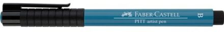 tekenstift Faber-Castell Pitt Artist Pen Brush 153 kobalt turquoise Blauw