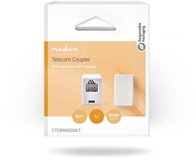 Telecom Wanddoos Rj11 Vrouwelijk Wit