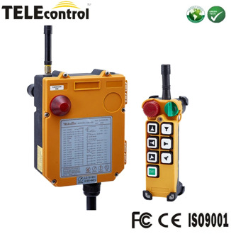 Telecontrol 6 dual speed push buttons wireless industrial EOT overhead crane remote control with transmitter receiver F24-6D
