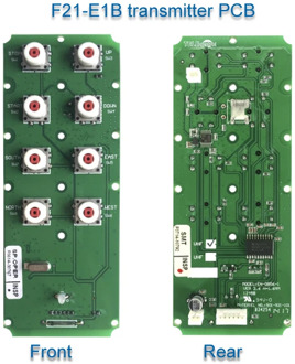 Telecontrol wireless industrial radio crane hoist remote control f21e1b transmitter emitter PCB circuit for remote F21E1B repair