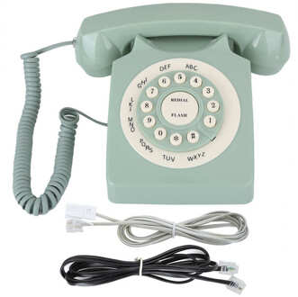 Telefon Antieke Europese Vintag Vaste Telefoon Groen High Definition Call Grote Clear Knop Antieke Vaste Telefoon