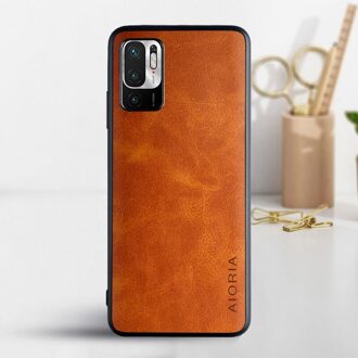 Telefoon Case Voor Xiaomi Poco M3 Pro 5G Coque Luxe Vintage Leather Skin Covers Voor Xiaomi Poco M3 Pro 5G Case Funda Capa geel