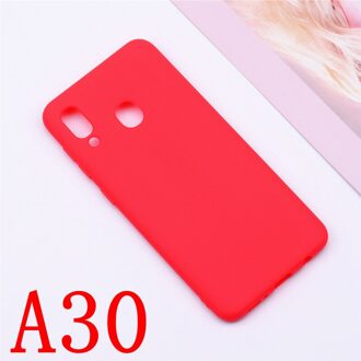 Telefoon Geval Voor Samsung A30s Een 30 S Siliconen Case Candy Kleur Tpu Coque Voor Samsung Galaxy A30 A30s silicone Soft Tpu Case rood A30