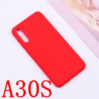 Telefoon Geval Voor Samsung A30s Een 30 S Siliconen Case Candy Kleur Tpu Coque Voor Samsung Galaxy A30 A30s silicone Soft Tpu Case rood A30S