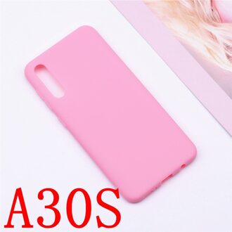 Telefoon Geval Voor Samsung A30s Een 30 S Siliconen Case Candy Kleur Tpu Coque Voor Samsung Galaxy A30 A30s silicone Soft Tpu Case roze A30S
