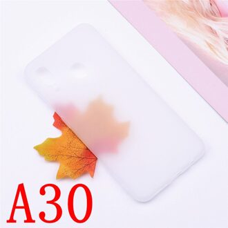 Telefoon Geval Voor Samsung A30s Een 30 S Siliconen Case Candy Kleur Tpu Coque Voor Samsung Galaxy A30 A30s silicone Soft Tpu Case wit-doorzichtig A30