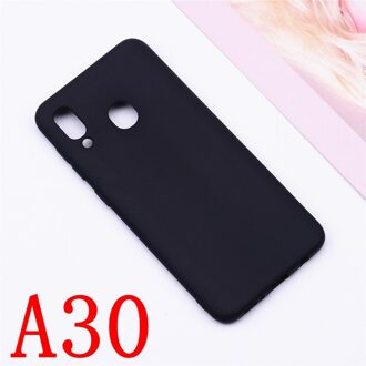 Telefoon Geval Voor Samsung A30s Een 30 S Siliconen Case Candy Kleur Tpu Coque Voor Samsung Galaxy A30 A30s silicone Soft Tpu Case zwart A30
