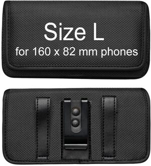 Telefoon Heuptas Voor Xiaomi Poco X3 Nfc Oxford Doek Nylon Holster Pouch Belt Cover Voor Xiaomi Redmi 10X 5G / 10X Pro 5G Horizontal Size L