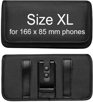 Telefoon Heuptas Voor Xiaomi Poco X3 Nfc Oxford Doek Nylon Holster Pouch Belt Cover Voor Xiaomi Redmi 10X 5G / 10X Pro 5G Horizontal Size XL
