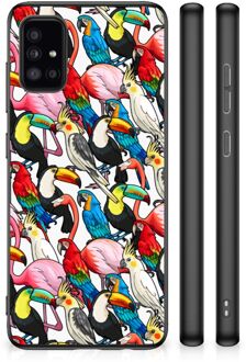 Telefoon Hoesje Samsung Galaxy A51 Leuk TPU Backcase met Zwarte rand Birds