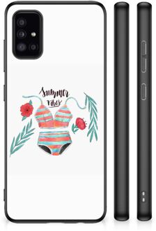 Telefoon Hoesje Samsung Galaxy A51 TPU Siliconen Hoesje met Zwarte rand Boho Summer