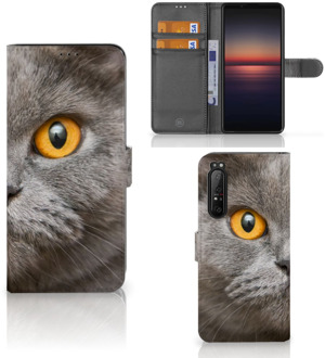 Telefoon Hoesje Sony Xperia 1 II Book Case Britse Korthaar