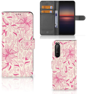 Telefoon Hoesje Sony Xperia 1 II Magnet Case Pink Flowers