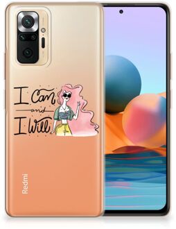 Telefoon Hoesje Xiaomi Redmi Note 10 Pro Hoesje met Tekst i Can