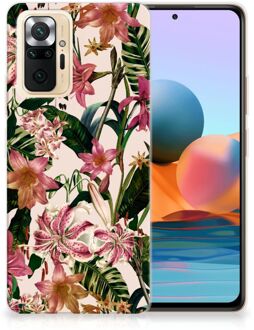 Telefoon Hoesje Xiaomi Redmi Note 10 Pro Leuk TPU Back Case Bloemen