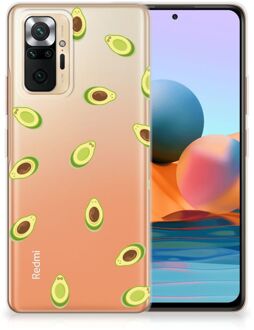 Telefoon Hoesje Xiaomi Redmi Note 10 Pro Siliconen Hoesje met Foto Avocado