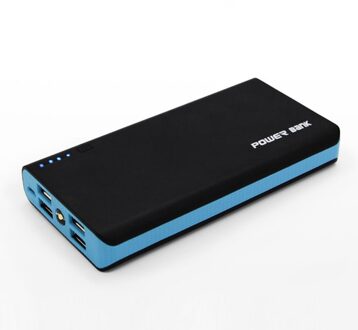 Telefoon Oplader Power Bank Case Carregador De Bateria Usb Oplader Powerbank Led Zaklamp Usb Uitgang Onleny A523 blauw