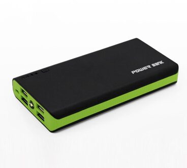Telefoon Oplader Power Bank Case Carregador De Bateria Usb Oplader Powerbank Led Zaklamp Usb Uitgang Onleny A523 groen
