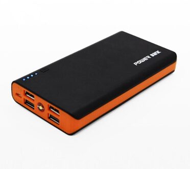 Telefoon Oplader Power Bank Case Carregador De Bateria Usb Oplader Powerbank Led Zaklamp Usb Uitgang Onleny A523 oranje