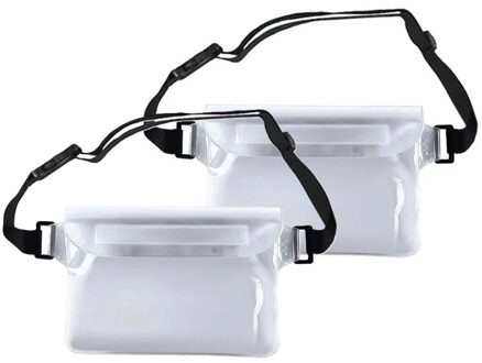 telefoon/sleutel tas - 2x - waterdicht - 27 x 20 x 2 cm - heuptas - onderwater hoes