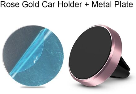 Telefoon Stand Beugel Ondersteuning Houder Voor Mobiele Telefoon Op Auto Universele Magnetische Telefoon Houder Auto Telefoon Houder Voor Xiaomi Mi 9 Lite roos goud