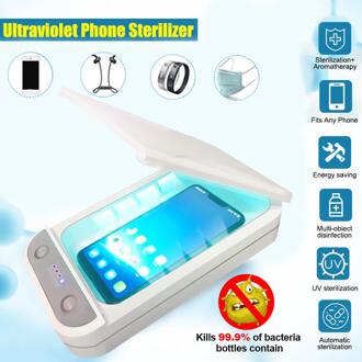 Telefoon Sterilisator Doos Uv Licht Sieraden Cleaner Personal Ontsmettingsmiddelen Desinfectie Kast Aromatherapie Esterilizador