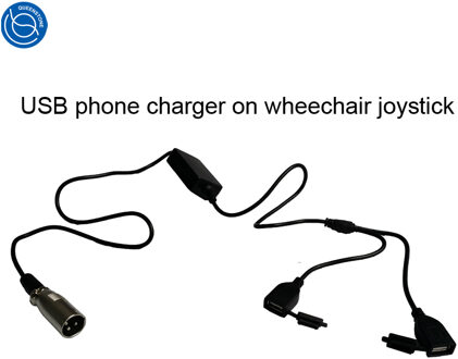 Telefoon USB lader met 2 usb-poorten voor rolstoel avaition plug