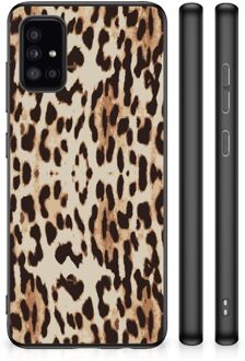 Telefoonhoesje Samsung Galaxy A51 TPU Silicone Hoesje met Zwarte rand Leopard