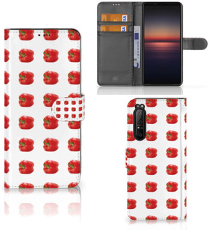 Telefoonhoesje Sony Xperia 1 II Book Case Paprika Red