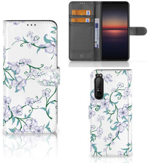 Telefoonhoesje Sony Xperia 1 II Bookcase Blossom White