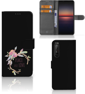 Telefoonhoesje Sony Xperia 1 II Bookcase Boho Text