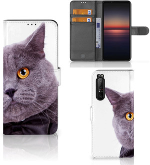 Telefoonhoesje Sony Xperia 1 II Flipcover Case Kat