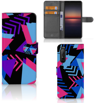 Telefoonhoesje Sony Xperia 1 II Wallet Book Case Design Funky Triangle