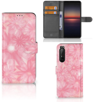 Telefoonhoesje Sony Xperia 1 II Wallet Book Case Spring Flowers