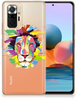 Telefoonhoesje Xiaomi Redmi Note 10 Pro Back Cover Siliconen Hoesje Super als Cadeautjes voor Jongens Lion Color