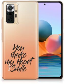 Telefoonhoesje Xiaomi Redmi Note 10 Pro Backcover Soft Siliconen Hoesje Heart Smile