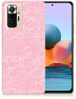 Telefoonhoesje Xiaomi Redmi Note 10 Pro Hoesje Witte Bloemen