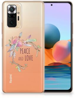 Telefoonhoesje Xiaomi Redmi Note 10 Pro TPU Siliconen Hoesje Boho Text