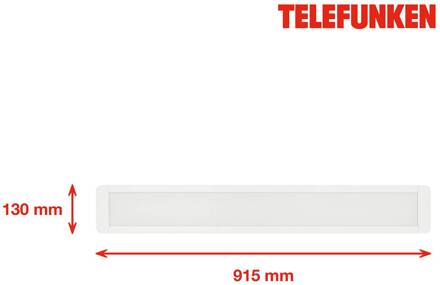 Telefunken LED opbouwpaneel Poel, lengte 91,5cm, 37W, wit 840