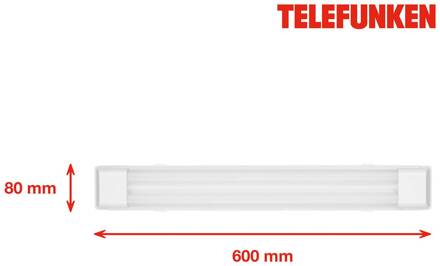 Telefunken LED plafondlamp Maat, lengte 60cm, wit, 840