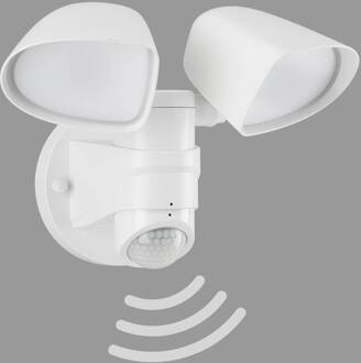 Telefunken LED sensor buitenwandspot Bilbao 2-lamps wit